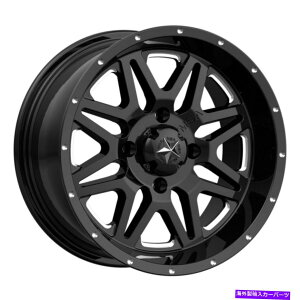 �z�C�[���@4�{�Z�b�g 14x7 MSA�I�t���[�hM26�o�C�u4x156 0�u���b�N�~���t���z�C�[�������Z�b�g�i4�j132 14x7 MSA Off-Road M26 Vibe 4x156 0 Black Milled Wheels Rims Set(4) 132�y���s�A���i�z