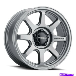 �z�C�[���@4�{�Z�b�g 17x8�r�W����351�t���[5x114.3 30�T�e���O���[�z�C�[�������Z�b�g�i4�j76.1 17x8 Vision 351 Flow 5x114.3 30 Satin Grey Wheels Rims Set(4) 76.1�y���s�A���i�z