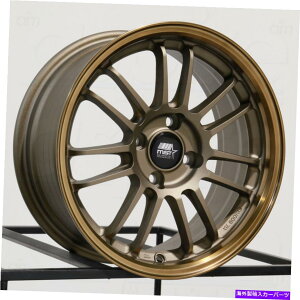 ホイール 4本セット 15x7 MST MT45 4x100 35マットブロンズブロンズ機械加工リップホイールリムセット(4)73.1 15x7 MST MT45 4x100 35 Matte Bronze Bronze Machined Lip Wheels Rims Set(4) 73.1