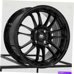 ホイール 4本セット 15x7 MST MT45 4x100 35光沢のある黒いホイールリムセット(4)73.1 15x7 MST MT45 4x100 35 Glossy Black Wheels Rims Set(4) 73.1