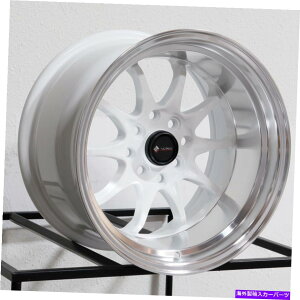 �z�C�[���@4�{�Z�b�g 15x8/15x9 VORS TR3 4x108 0/0�z���C�g�z�C�[�������Z�b�g�i4�j73.1 15x8/15x9 Vors TR3 4x108 0/0 White Wheels Rims Set(4) 73.1�y���s�A���i�z