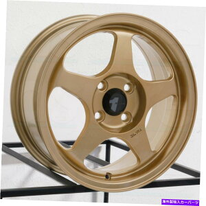 ホイール 4本セット 15x6.5 AVID1 AV08 4x100 35ゴールドホイールリムセット(4)73.1 15x6.5 AVID1 AV08 4x100 35 Gold Wheels Rims Set(4) 73.1