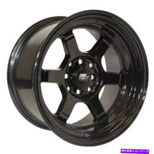 �z�C�[���@4�{�Z�b�g 15x8 MST�^�C���U��4x100/4x114.3 0�u���b�N�z�C�[�������Z�b�g�i4�j73.1 15x8 MST Time Attack 4x100/4x114.3 0 Black Wheels Rims Set(4) 73.1�y���s�A���i�z