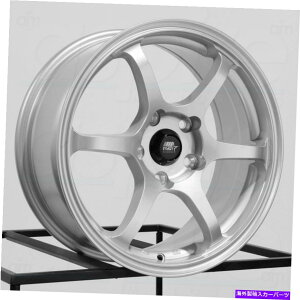 ホイール 4本セット 15x6.5 MST MT40 4x100 38光沢のあるシルバーホイールリムセット(4)73.1 15x6.5 MST MT40 4x100 38 Glossy Silver Wheels Rims Set(4) 73.1