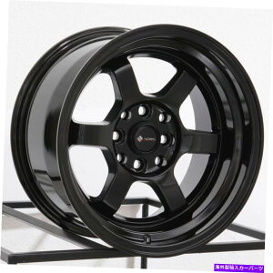 �z�C�[���@4�{�Z�b�g 15x8 VORS TR7 4x108 0�u���b�N�z�C�[�������Z�b�g�i4�j73.1 15x8 Vors TR7 4x108 0 Black Wheels Rims Set(4) 73.1�y���s�A���i�z