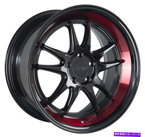 �z�C�[���@4�{�Z�b�g 18x8.5 F1R F102 5x100 38�u���b�N���b�h���b�v�z�C�[�������Z�b�g�i4�j 18x8.5 F1R F102 5x100 38 Black Red Lip Wheels Rims Set(4)�y���s�A���i�z