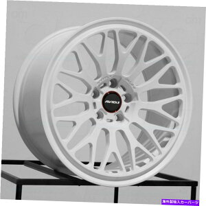 zC[@4{Zbg 18x9.5 avid1 av44JX^5x112 35zCgzC[Zbgi4j73.1 18x9.5 AVID1 AV44 Custom 5x112 35 White Wheels Rims Set(4) 73.1