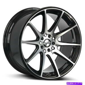 �z�C�[���@4�{�Z�b�g 18x9�V�t�gH34�M�A5x100/5x114.3 30�u���b�N�}�V���z�C�[�������Z�b�g�i4�j73.1 18x9 Shift H34 Gear 5x100/5x114.3 30 Black Machine Wheels Rims Set(4) 73.1�y���s�A���i�z