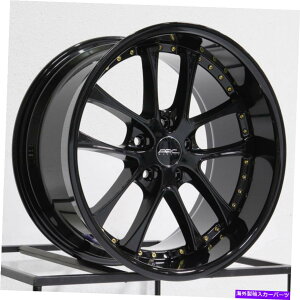 �z�C�[���@4�{�Z�b�g 18x8.5/18x9.5 arc ar5 5x108 35/30�u���b�N�z�C�[�������Z�b�g�i4�j73.1 18x8.5/18x9.5 ARC AR5 5x108 35/30 Black Wheels Rims Set(4) 73.1
