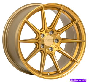 �z�C�[���@4�{�Z�b�g 18x8.5 F1R F101 5x114.3 38�u���V�z�C�[�������Z�b�g�i4�j 18x8.5 F1R F101 5x114.3 38 Brushed Gold Wheels Rims Set(4)�y���s�A���i�z