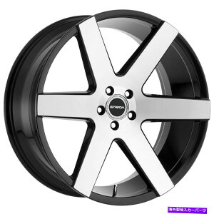 zC[@4{Zbg 22x9.5 Strada S60 Coda 5x115 15ubN}VzC[Zbgi4j72.6 22x9.5 Strada S60 Coda 5x115 15 Black Machine Wheels Rims Set(4) 72.6