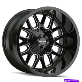 ホイール　4本セット 17x9 Mayhem 8107 Cogent 6x135/6x5.5 -12ブラックミリングホイールリムセット（4）106 17x9 Mayhem 8107 Cogent 6x135/6x5.5 -12 Black Milled Wheels Rims Set(4) 106