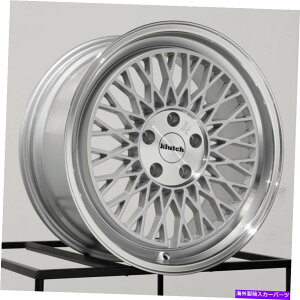�z�C�[���@4�{�Z�b�g 18x8.5 Klutch Slc1 5x115 35��@�B���H���b�v�z�C�[�������Z�b�g�i4�j73.1 18x8.5 Klutch SLC1 5x115 35 Silver Machined Lip Wheels Rims Set(4) 73.1�y���s�A���i�z