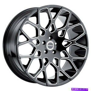 �z�C�[���@4�{�Z�b�g 22x9.5 Strada S59 Buca 6x5.5/6x139.7 24�u���b�N�~�����O�z�C�[�������Z�b�g�i4�j87.1 22x9.5 Strada S59 Buca 6x5.5/6x139.7 24 Black Milled Wheels Rims Set(4) 87.1�y���s�A���i�z