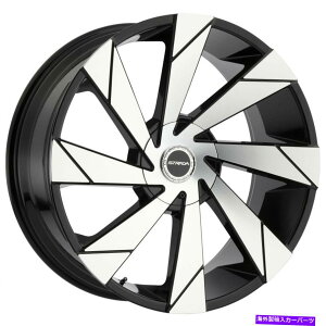 �z�C�[���@4�{�Z�b�g 22x9 Strada S62 Moto 5x115/5x120 15�u���b�N�}�V���z�C�[�������Z�b�g�i4�j74.1 22x9 Strada S62 Moto 5x115/5x120 15 Black Machine Wheels Rims Set(4) 74.1�y���s�A���i�z