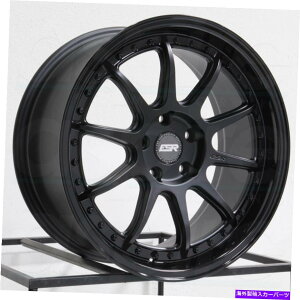 �z�C�[���@4�{�Z�b�g 18x8.5 ESR CS12�J�X�^��5x112 30�O���X�u���b�N�z�C�[�������Z�b�g�i4�j72.6 18x8.5 ESR CS12 Custom 5x112 30 Gloss Black Wheels Rims Set(4) 72.6�y���s�A���i�z