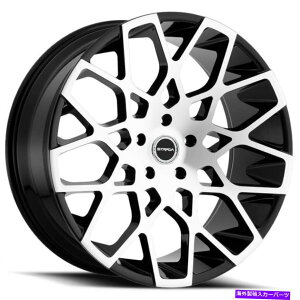 �z�C�[���@4�{�Z�b�g 22x9.5 Strada S59 Buca 5x115 15�u���b�N�}�V���z�C�[�������Z�b�g�i4�j72.6 22x9.5 Strada S59 Buca 5x115 15 Black Machine Wheels Rims Set(4) 72.6�y���s�A���i�z