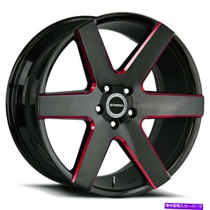 zC[@4{Zbg 22x9.5 Strada S60 Coda 6x5.5/6x139.7 24ubN~ObhzC[Zbgi4j87.1 22x9.5 Strada S60 Coda 6x5.5/6x139.7 24 Black Milled Red Wheels Rims Set(4) 87.1
