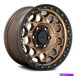�z�C�[���@4�{�Z�b�g 17x8 kmc km545�g���b�N5x114.3 35�u�����Y�u���b�N�z�C�[�������Z�b�g�i4�j72.56 17x8 KMC KM545 Trek 5x114.3 35 Bronze Black Wheels Rims Set(4) 72.56�y���s�A���i�z