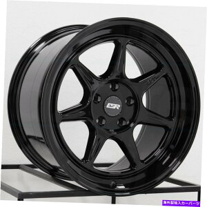 �z�C�[���@4�{�Z�b�g 18x10.5 ESR CR7 5x114.3 15�u���b�N�z�C�[�������Z�b�g�i4�j72.56 18x10.5 ESR CR7 5x114.3 15 Black Wheels Rims Set(4) 72.56�y���s�A���i�z