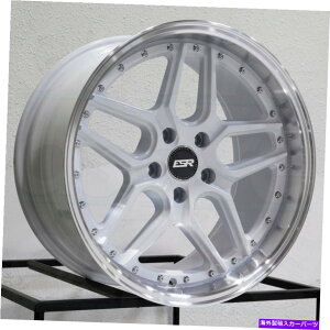 �z�C�[���@4�{�Z�b�g 18x9.5 ESR CS15�J�X�^��5x120 22�z���C�g�z�C�[�������Z�b�g�i4�j72.6 18x9.5 ESR CS15 Custom 5x120 22 White Wheels Rims Set(4) 72.6�y���s�A���i�z