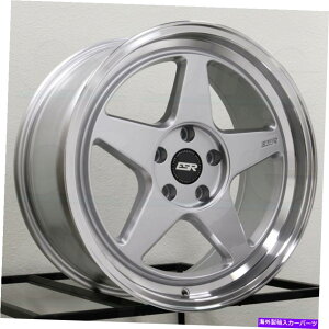 zC[@4{Zbg 18x8.5 ESR CR5JX^5x112 30nCp[Vo[zC[Zbgi4j72.56 18x8.5 ESR CR5 Custom 5x112 30 Hyper Silver Wheels Rims Set(4) 72.56