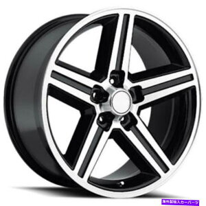 �z�C�[���@4�{�Z�b�g 20x8.5 Strada Replica R148 IROC 5x114.3 35�u���b�N�}�V���z�C�[�������Z�b�g�i4�j72.6 20x8.5 Strada Replica R148 Iroc 5x114.3 35 Black Machine Wheels Rims Set(4) 72.6