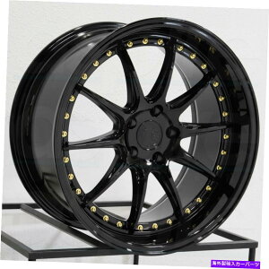 �z�C�[���@4�{�Z�b�g 19x9.5/19x11 aodhan ds07 ds7 custom 5x120 15/22�O���X�u���b�N�z�C�[�������Z�b�g�i4�j7 19x9.5/19x11 Aodhan DS07 DS7 Custom 5x120 15/22 Gloss Black Wheels Rims Set(4) 7�y���s�A���i�z