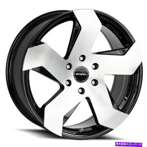�z�C�[���@4�{�Z�b�g 22x9 Strada S65 Coltello 5x114.3 35�u���b�N�}�V���z�C�[�������Z�b�g�i4�j72.6 22x9 Strada S65 Coltello 5x114.3 35 Black Machine Wheels Rims Set(4) 72.6