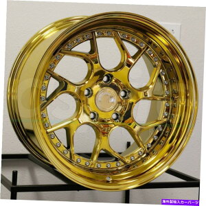 zC[@4{Zbg 18x8.5 aodhan ds01 ds1JX^5x112 35S[hoL[zC[Zbgi4j73.1 18x8.5 Aodhan DS01 DS1 Custom 5x112 35 Gold Vacuum Wheels Rims Set(4) 73.1 Alloy