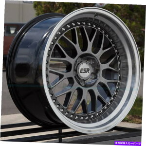 �z�C�[���@4�{�Z�b�g 18x9.5/18x10.5 ESR SR01 SR1 5x114.3 22/22�K�����^���z�C�[�������Z�b�g�i4�j73.1 18x9.5/18x10.5 ESR SR01 SR1 5x114.3 22/22 Gun Metal Wheels Rims Set(4) 73.1