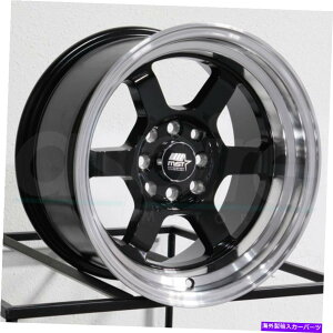 �z�C�[���@4�{�Z�b�g MST�^�C���U��16x8 5x114.3 20�u���b�N�@�B���H���b�v�z�C�[���i4�j73.1 16�C���`���� MST Time Attack 16x8 5x114.3 20 Black Machined Lip Wheels(4) 73.1 16 inch Rims�y���s�A���i�z