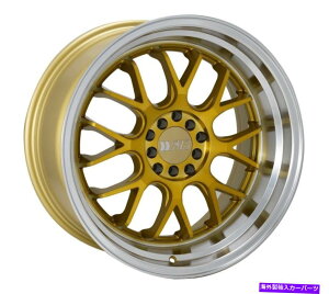 zC[@4{Zbg F1R F21 V2 18x8.5 5x100/5x114.3 38}VS[h|bVbvzC[i4j18 "C`RI F1R F21 v2 18x8.5 5x100/5x114.3 38 Machine Gold Polish Lip Wheels(4) 18" inch Ri