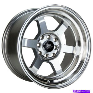 �z�C�[���@4�{�Z�b�g MST�^�C���U��15x8 4x100/4x114.3 0�V���o�[�@�B���H�z�C�[���i4�j73.1 15 �C���`���� MST Time Attack 15x8 4x100/4x114.3 0 Silver Machined Wheels(4) 73.1 15 inch Rim�y���s�A���i�z