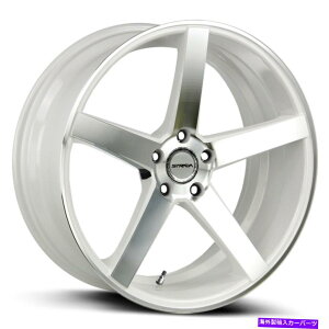 "�z�C�[���@4�{�Z�b�g Strada S35 Perfetto 20x8.5 5x112 35�z���C�g�z�C�[���i4�j72.6 20�C���`�̃��� Strada S35 Perfetto 20x8.5 5x112 35 White Wheels(4) 72.6 20"" inch Rims"