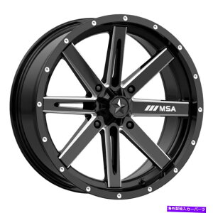 �z�C�[���@4�{�Z�b�g MSA�I�t���[�hM41�{�N�T�[18x7 4x156 10�u���b�N�~�����O�z�C�[���i4�j132 18�C���`���� MSA Off-Road M41 Boxer 18x7 4x156 10 Black Milled Wheels(4) 132 18 inch Rims�y���s�A���i�z