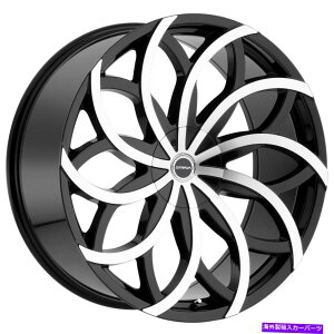 "�z�C�[���@4�{�Z�b�g Strada S61 Huracan 22x9.5 6x135/6x5.5 30�u���b�N�}�V���z�C�[���i4�j87.1 22 ""�C���`r Strada S61 Huracan 22x9.5 6x135/6x5.5 30 Black Machine Wheels(4) 87.1 22"" inch R"