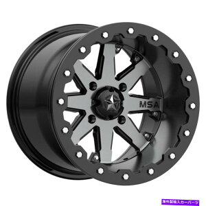 �z�C�[���@4�{�Z�b�g MSA�I�t���[�hM21 LOK BEADLOCK 14X7 4x137 0�`���R�[���`���g�z�C�[���i4�j112.1 14 Inc MSA Off-Road M21 Lok Beadlock 14x7 4x137 0 Charcoal Tint Wheels(4) 112.1 14 inc�y���s�A���i�z