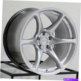 ホイール　4本セット 18x9 kanseiタンデム5x120 35シルバーホイールリムセット（4）73.1 18x9 Kansei Tandem 5x120 35 Silver Wheels Rims Set(4) 73.1