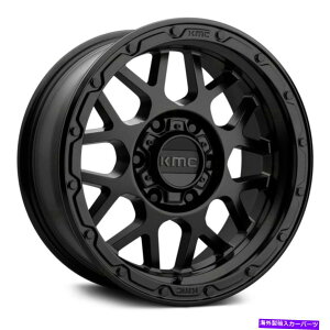 �z�C�[���@4�{�Z�b�g 18x8.5 kmc km535�O���l�[�h�I�t���[�h5x5/5x127 35�}�b�g�u���b�N�z�C�[�������Z�b�g�i4�j71 18x8.5 KMC KM535 Grenade Off-Road 5x5/5x127 35 Matte Black Wheels Rims Set(4) 71�y���s�A���i�z