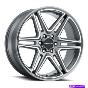 �z�C�[���@4�{�Z�b�g 22x9.5�r�W����476�E�F�b�W6x5.5/6x139.7 15�K�����^���z�C�[�������Z�b�g�i4�j78.1 22x9.5 Vision 476 Wedge 6x5.5/6x139.7 15 Gunmetal Wheels Rims Set(4) 78.1�y���s�A���i�z