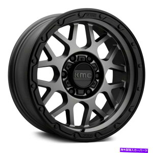 �z�C�[���@4�{�Z�b�g 17x9 kmc km535�O���l�[�h�I�t���[�h5x5/5x127 -12�O���[�u���b�N�z�C�[�������Z�b�g�i4�j78.1 17x9 KMC KM535 Grenade Off-Road 5x5/5x127 -12 Gray Black Wheels Rims Set(4) 78.1�y���s�A���i�z