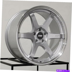 zC[@4{Zbg 18x10.5 ESR AP6JX^5x120 22Vo[zC[Zbgi4j72.6 18x10.5 ESR AP6 Custom 5x120 22 Silver Wheels Rims Set(4) 72.6