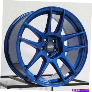 �z�C�[���@4�{�Z�b�g 19x8.5 ESR CS08 CS8�J�X�^��5x112 30�u���[�z�C�[�������Z�b�g�i4�j72.6 19x8.5 ESR CS08 CS8 Custom 5x112 30 Blue Wheels Rims Set(4) 72.6
