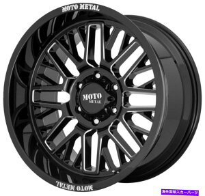�z�C�[���@4�{�Z�b�g 20x10 Moto Metal Mo802 8x170 -18�u���b�N�~�����O�z�C�[�������Z�b�g�i4�j125.1 20x10 Moto Metal MO802 8x170 -18 Black Milled Wheels Rims Set(4) 125.1�y���s�A���i�z