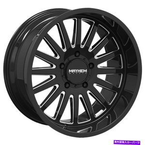 �z�C�[���@4�{�Z�b�g 20x9 Mayhem 8114 Utopia 8x170 0�u���b�N�~�����O�z�C�[�������Z�b�g�i4�j125.2 20x9 Mayhem 8114 Utopia 8x170 0 Black Milled Wheels Rims Set(4) 125.2�y���s�A���i�z