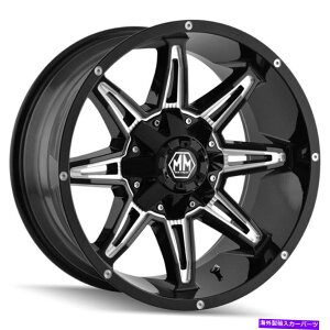 �z�C�[���@4�{�Z�b�g 18x9 Mayhem 8090 Rampage 8x180 18�u���b�N�~�����O�z�C�[�������Z�b�g�i4�j124.1 18x9 Mayhem 8090 Rampage 8x180 18 Black Milled Wheels Rims Set(4) 124.1�y���s�A���i�z
