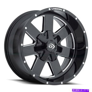 �z�C�[���@4�{�Z�b�g 20x10 Vision 411 Arc 8x170 -25�u���b�N�~�����O�z�C�[�������Z�b�g�i4�j125.2 20x10 Vision 411 Arc 8x170 -25 Black Milled Wheels Rims Set(4) 125.2�y���s�A���i�z