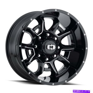 �z�C�[���@4�{�Z�b�g 20x12�r�W����415���e6x135 -51�u���b�N�~�����O�z�C�[�������Z�b�g�i4�j87.1 20x12 Vision 415 Bomb 6x135 -51 Black Milled Wheels Rims Set(4) 87.1�y���s�A���i�z
