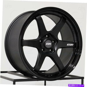 �z�C�[���@4�{�Z�b�g 18x10.5 ESR AP6 5x114.3 22�u���b�N�z�C�[�������Z�b�g�i4�j72.56 18x10.5 ESR AP6 5x114.3 22 Black Wheels Rims Set(4) 72.56